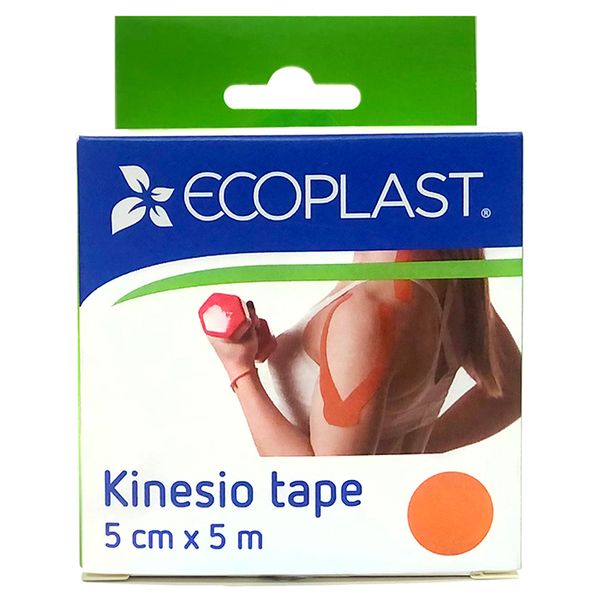 Тейп кинезио оранжевый Ecoplast/Экопласт 5см х 5м