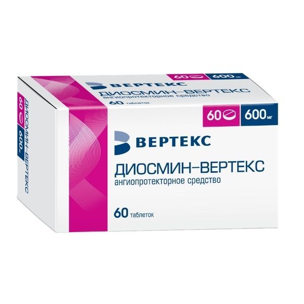 Диосмин-Вертекс таблетки п/о плен. 600мг 60шт