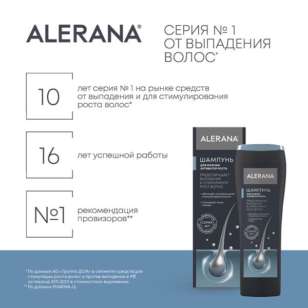 Шампунь для мужчин Активатор роста Alerana/Алерана 250мл фото №6