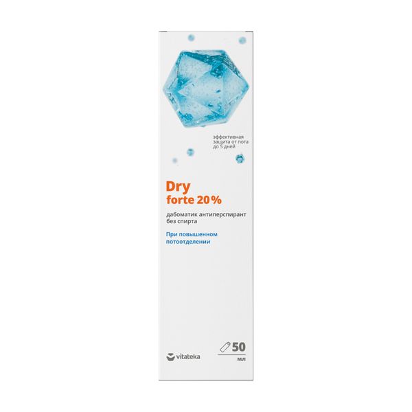 Дабоматик без спирта при повышенной потливости 20 %, Витатека Драй Форте/Vitateka Dry Forte 50 мл 