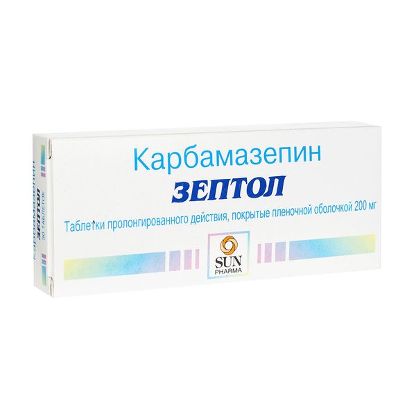 Зептол таблетки с пролонг. высвобождением п/о плен. 200мг 30шт