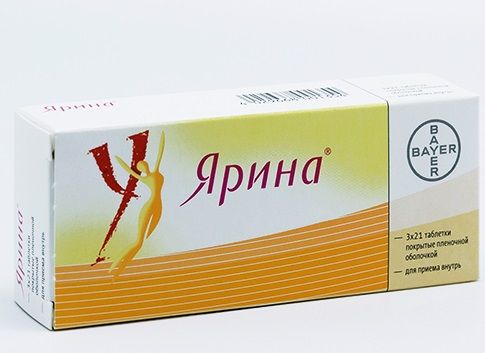 Ярина таблетки п/о плен. 3мг+0,03мг 21шт 3уп