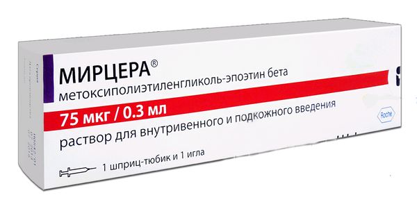 Мирцера раствор для в/в и п/к введ. шприц-тюбик с иглой 75мкг/0,3мл 