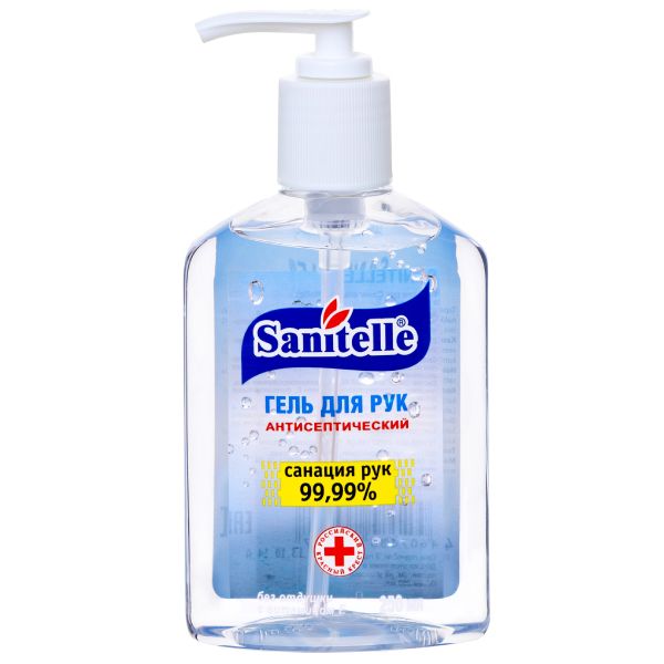 Гель Sanitelle (Санитель) для рук антисептический без отдушки с витамином Е фл. 250мл