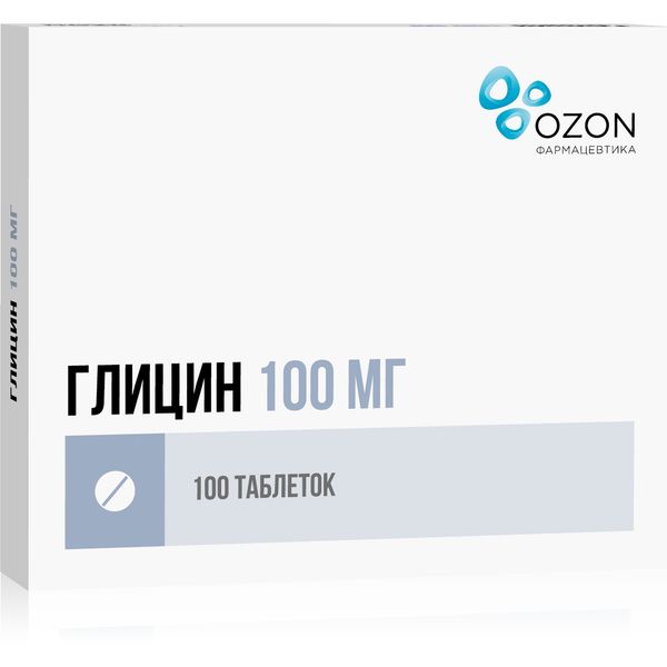 Глицин таблетки подъязычные 100мг 100шт Глицин таблетки подъязычные 100мг 100шт