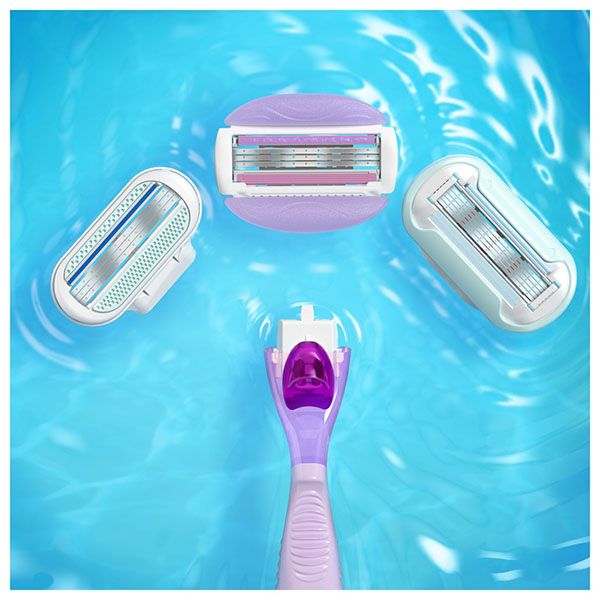 Женская бритва Gillette Venus Breeze + 2 сменные кассеты cо встроенными полосками с гелем фото №5