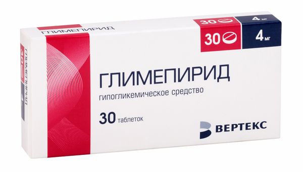 Глимепирид таблетки 4мг 30шт