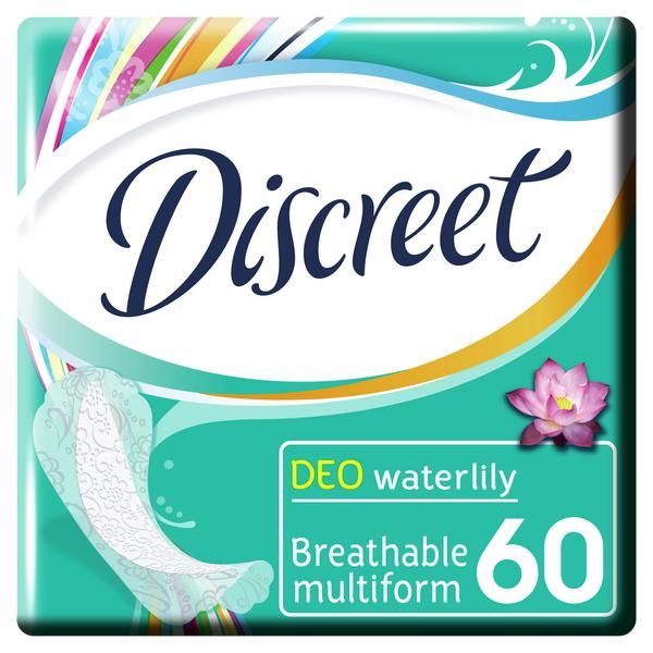 Ежедневные прокладки DISCREET (Дискрит) Deo Water Lily  Multiform, 60 шт.