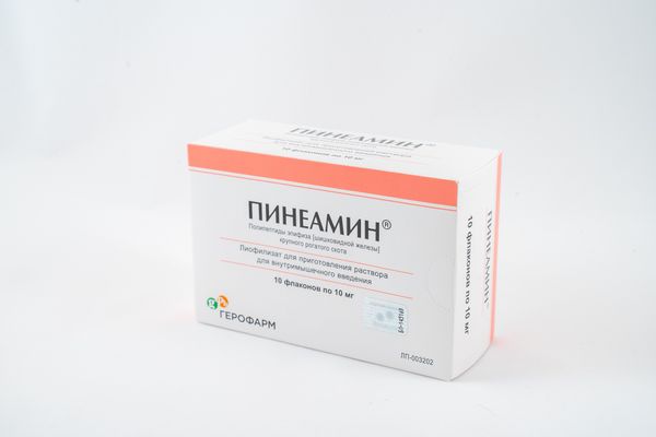 Пинеамин лиофилизат для приг. раствора для в/м введ. фл. 10мг 10шт