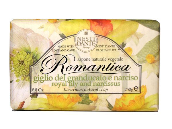 Мыло твердое туалетное королевская лилия и нарцисс Romantica Nesti Dante/Нести Данте 250г
