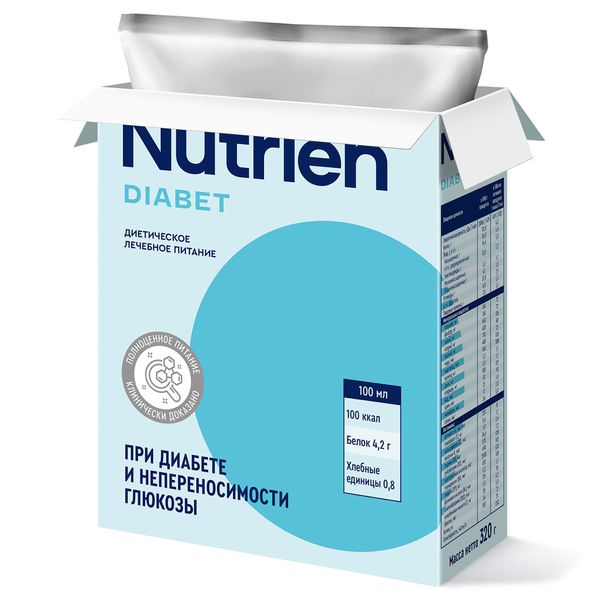 Диетическое лечебное питание сухое вкус нейтральный Diabet Nutrien/Нутриэн пак. 320г фото №7