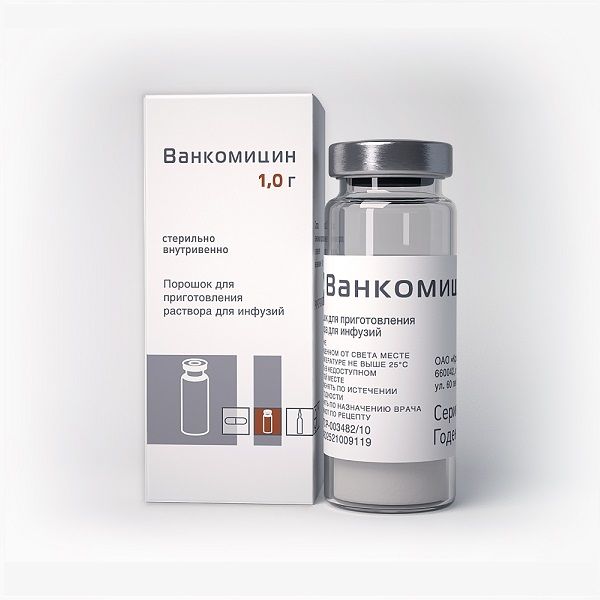 Ванкомицин порошок для приг. раствора для инфузий фл. 1000мг Ванкомицин порошок для приг. раствора для инфузий фл. 1000мг