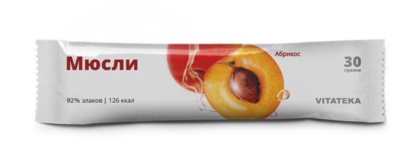 Батончик Мюсли Абрикос Vitateka/Витатека 30г Батончик Мюсли Абрикос Vitateka/Витатека 30г