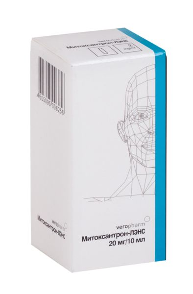 Митоксантрон-ЛЭНС конц. д/пригот. р-ра д/инф. 2мг/мл фл. 10мл №1