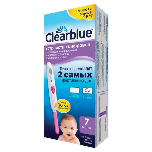 Тест для определения овуляции цифровой с принадлежностями ClearBlue/КлиаБлу 7шт фото №6