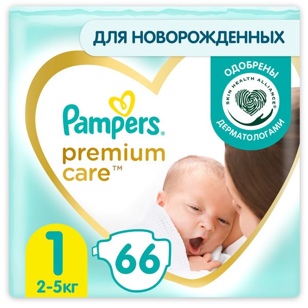 Подгузники для новорожденных Premium Care Pampers/Памперс 2-5кг 66шт р.NB фото №3