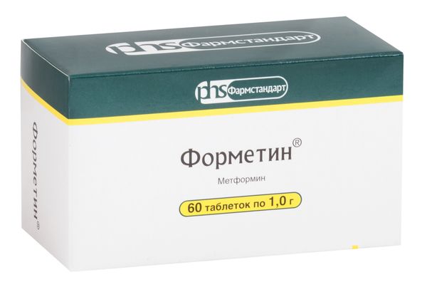 Форметин таблетки 1000мг 60шт