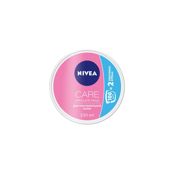 Крем для лица увлажняющий для чувствительной кожи Care Nivea/Нивея 100мл фото №2