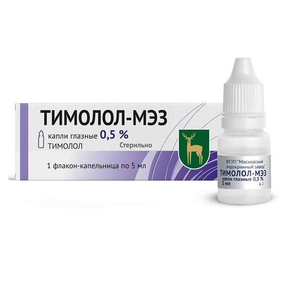 Тимолол-МЭЗ капли глазные 0,5% 5мл
