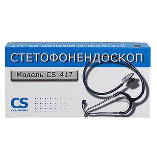 Стетофонендоскоп черный в комплекте CS-417 CS Medica/СиЭс Медика фото №3