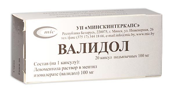 Валидол капсулы 100мг 20шт