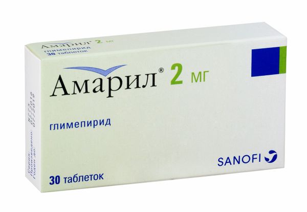 Амарил таблетки 2мг 30шт