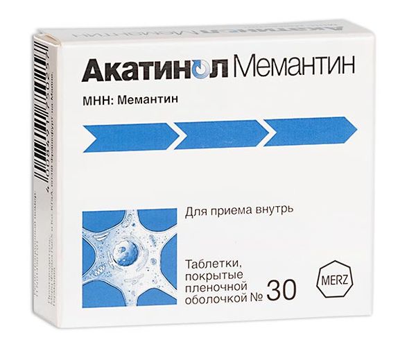 Акатинол мемантин таблетки п/о плен. 10мг 30шт