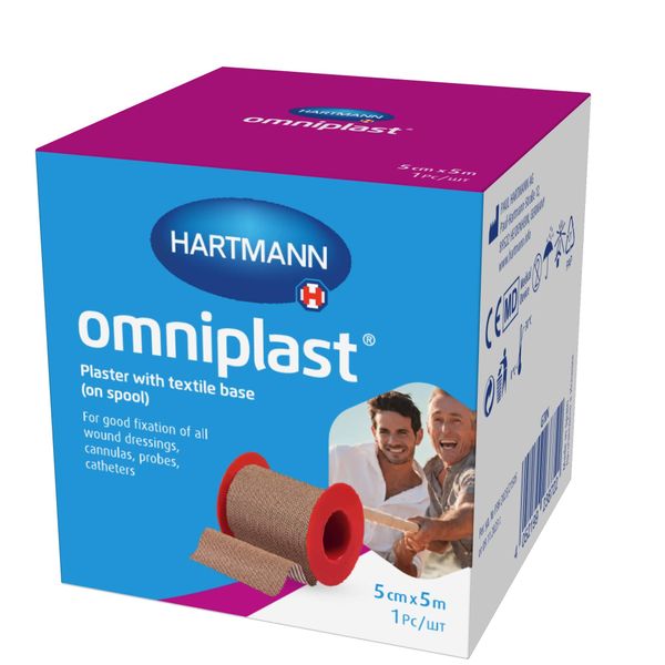 Пластырь из текстильной ткани телесный Omniplast/Омнипласт 5м х 5см фото №2 Пластырь из текстильной ткани телесный Omniplast/Омнипласт 5м х 5см фото №2