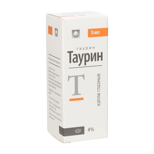 Таурин капли глазные 4% 5мл 