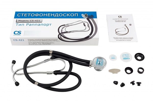 Стетофонендоскоп в комплекте черный CS-421 CS Medica/СиЭс Медика фото №2