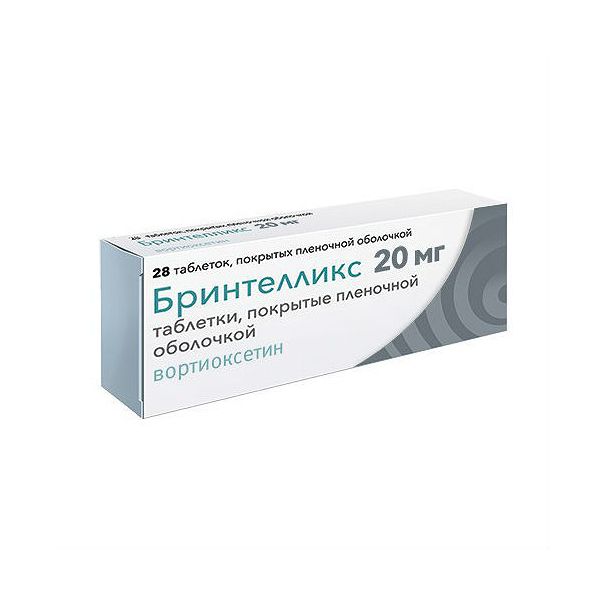 Бринтелликс таблетки п/о плен. 20мг 28шт