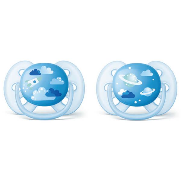 Пустышка Philips Avent серии ultra soft Космос 6-18 мес., 2шт. SCF222/22 фото №6