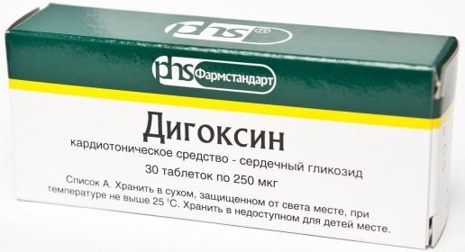 Дигоксин таблетки 250мкг 30шт
