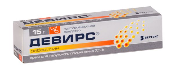 Девирс крем туба 7,5% 15г