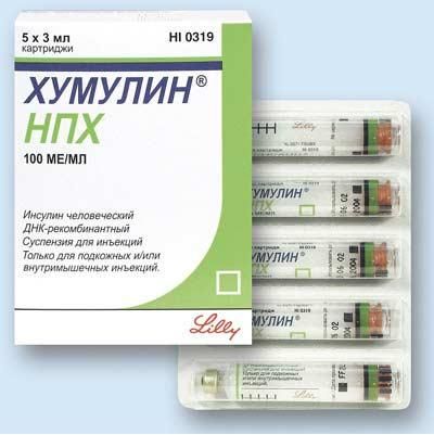 Хумулин НПХ суспензия для п/к введ. картридж 100МЕ/мл 3мл 5шт