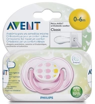 Пустышка силиконовая для девочки 0-6 мес. Philips Avent