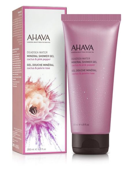 Гель для душа минеральный кактус и розовый перец Deadsea Water Ahava/Ахава 200мл