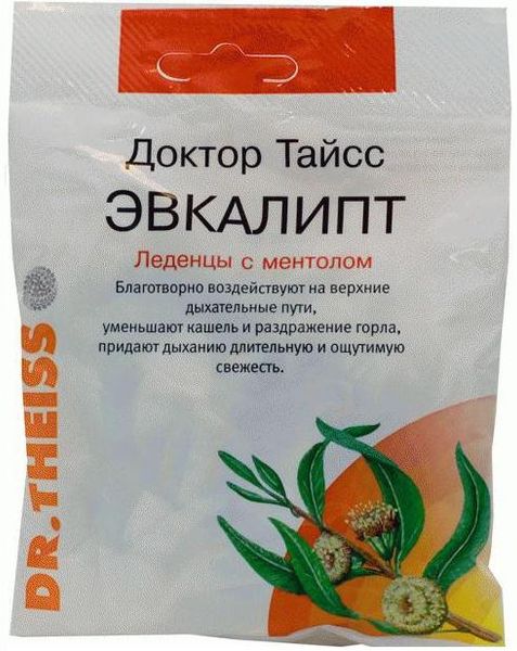 Эвкалипт и ментолом Dr.Theiss/Др.Тайсс леденцы пак. 50г Эвкалипт и ментолом Dr.Theiss/Др.Тайсс леденцы пак. 50г