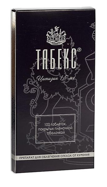Табекс таблетки п/о плен. 1,5мг 100шт