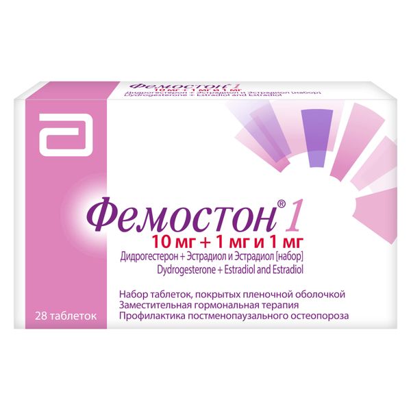 Фемостон 1 набор таблетки п/о плен. 10мг+1мг и 1мг 28шт