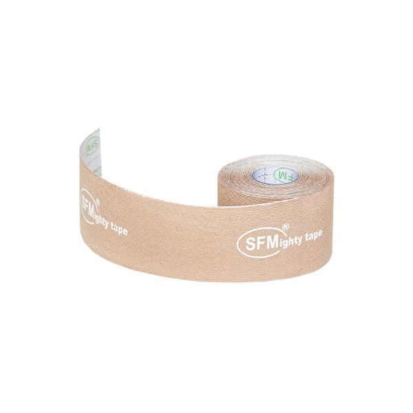 Тейп кинезиологическая на хлопковой основе в рулоне бежевый SFM-Plaster 5х500см фото №2