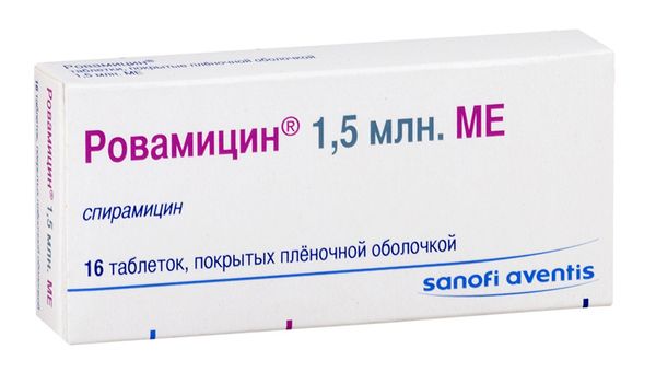 Ровамицин таблетки п/о плен. 1,5млн. МЕ 16шт