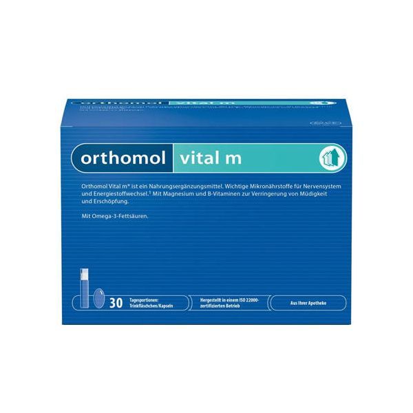 Витал М Orthomol/Ортомоль жидкость 20мл+капсулы 800мг+капсулы 700мг 30шт