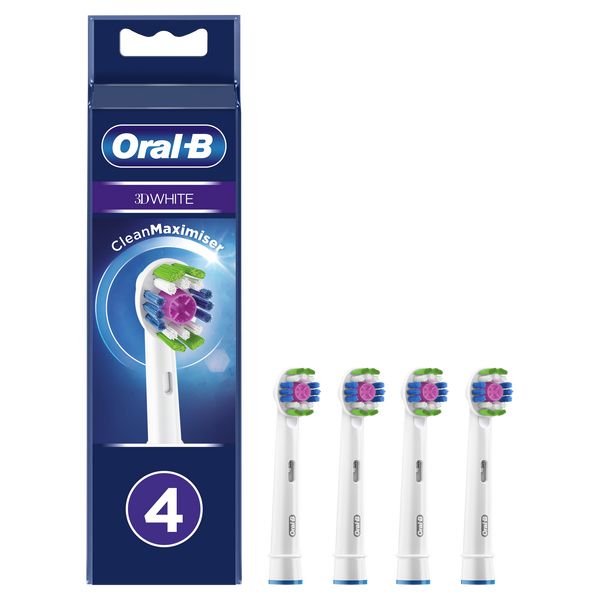 Насадка сменная для электрических зубных щеток 3D White CleanMaximiser Oral-B/Орал-би 4шт (EB18рRB) фото №3