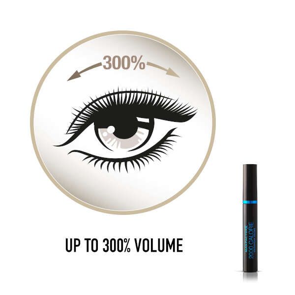 Тушь для ресниц водостойкая Max Factor 2000 Calorie Waterproof rich black 01  фото №5