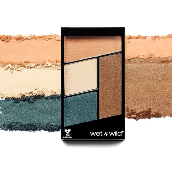 Палетка теней для век Wet n Wild Color Icon Eyeshadow Quad (4 Оттенка) E343b hooked on vinyl фото №3