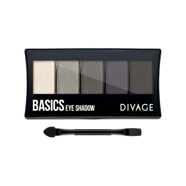 Тени для век в палетке Divage Palettes Eye Shadow - Basics тон № 01,02,03,04,05 фото №2