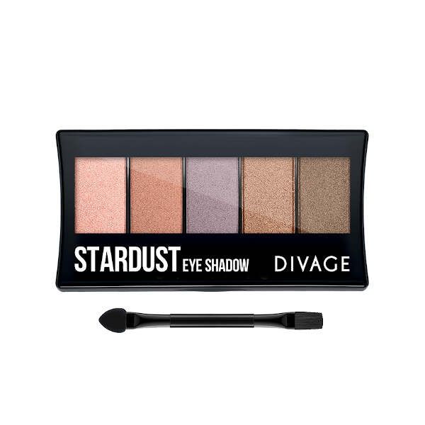 Тени для век в палетке Divage Palettes Eye Shadow - Stardust тон № 01,02,03,04,05 фото №2