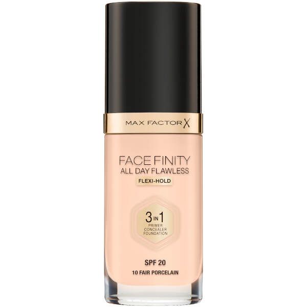 Основа тональная Max Factor Facefinity All Day Flawless 3-in-1 fair porcelain тон 10 фото №5