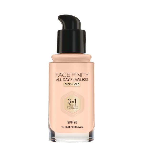 Основа тональная Max Factor Facefinity All Day Flawless 3-in-1 fair porcelain тон 10 фото №4